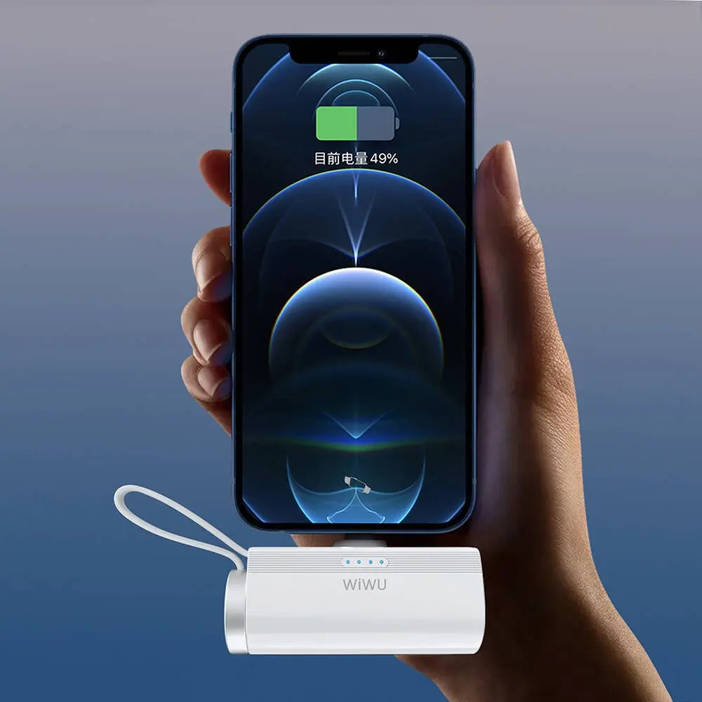 Wiwu Wi-W026 Capsule 5000mAh Type-C PD Powerbank, Standlı ve Askılı