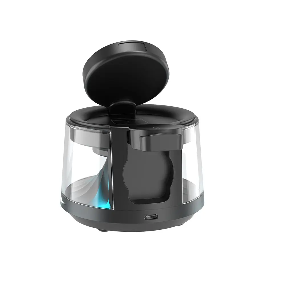 Wiwu Wi-W039 5'i 1 Arada Kablosuz Şarj Standı, Bluetooth Hoparlörlü ve Ambiyans Işıklı 15W