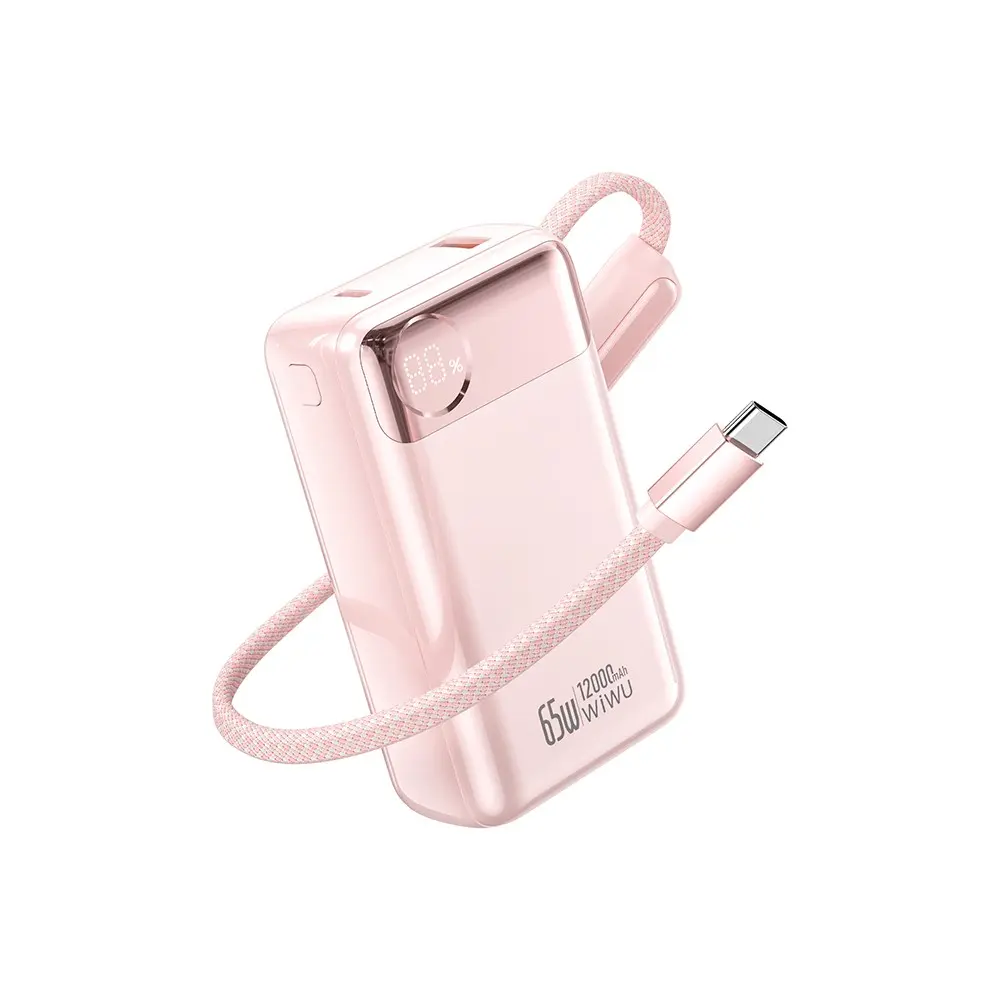 Wiwu T132 Power Plus Type-C Kablolu PD Powerbank 65W 12000mAh