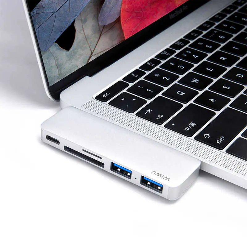 Wiwu T6 Type-C Hub, 2 USB 3.0 ve SD/microSD Kart Okuyuculu
