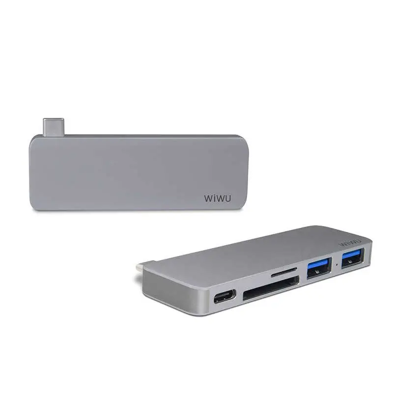 Wiwu T6 Type-C Hub, 2 USB 3.0 ve SD/microSD Kart Okuyuculu
