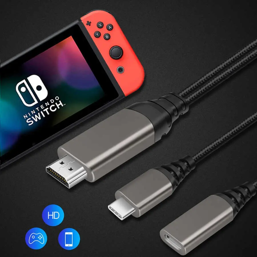 Wiwu X10 Type-C to HDMI Kablo, 4K 60 Hz ve 100W PD Destekli