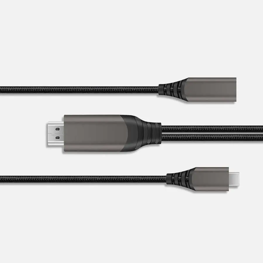 Wiwu X10 Type-C to HDMI Kablo, 4K 60 Hz ve 100W PD Destekli