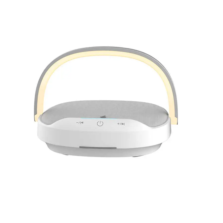 Wiwu Y1 Bluetooth Hoparlör, Gece Lambalı ve 15W Kablosuz Şarj Standlı