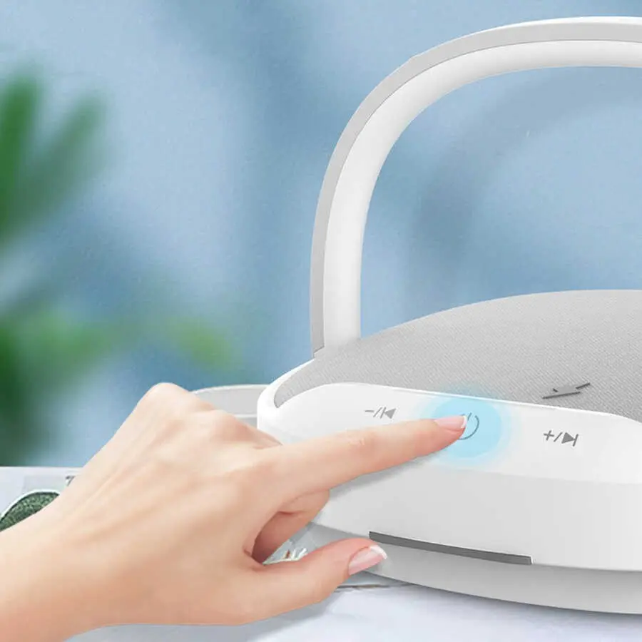Wiwu Y1 Bluetooth Hoparlör, Gece Lambalı ve 15W Kablosuz Şarj Standlı