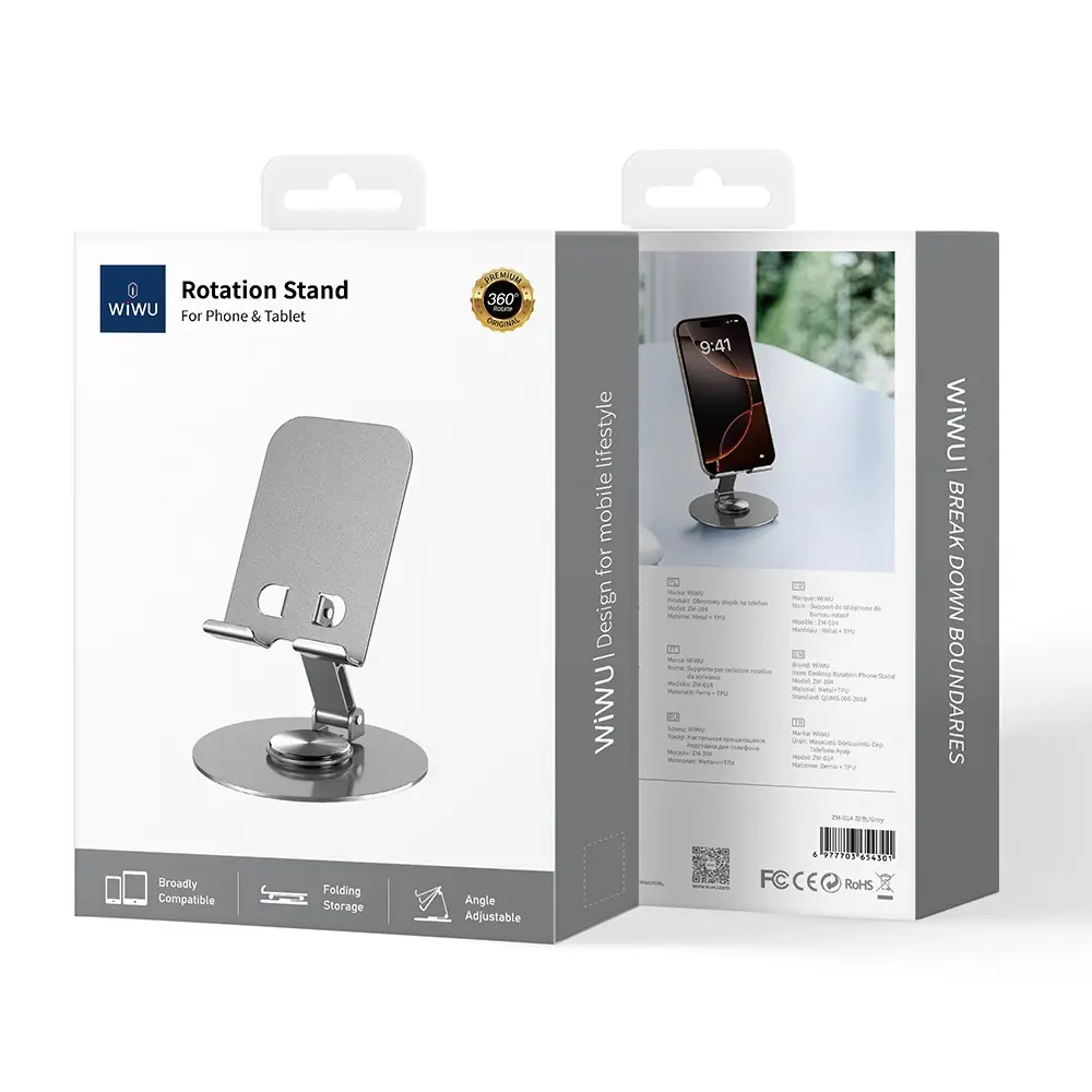 Wiwu ZM-014 Katlanabilir 360° Dönebilen Metal Telefon ve Tablet Standı