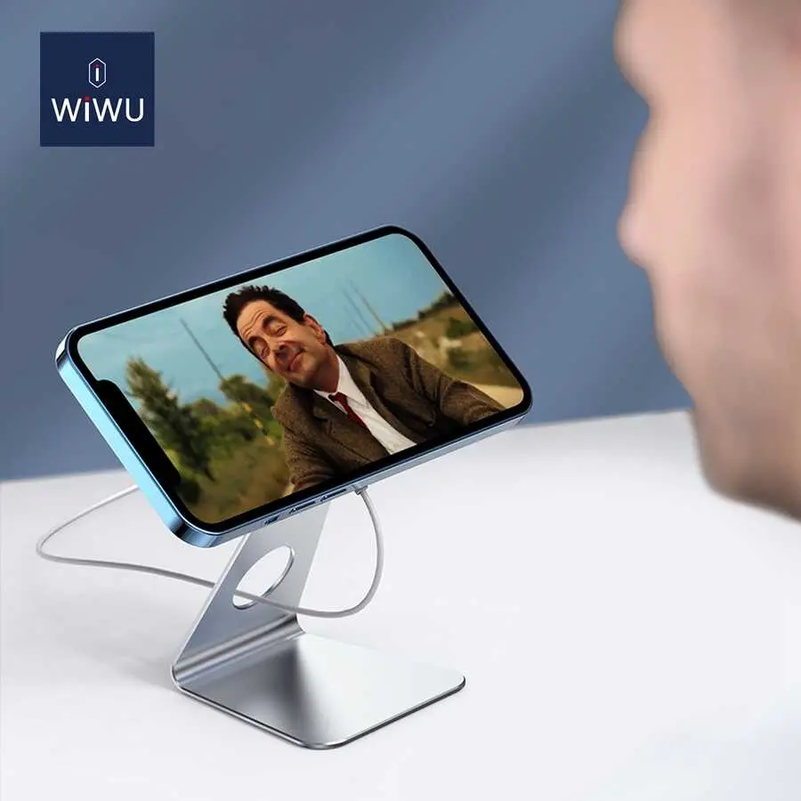 Wiwu ZM303 MagSafe Şarj Standı, Alüminyum Gövdeli Telefon Tutucu