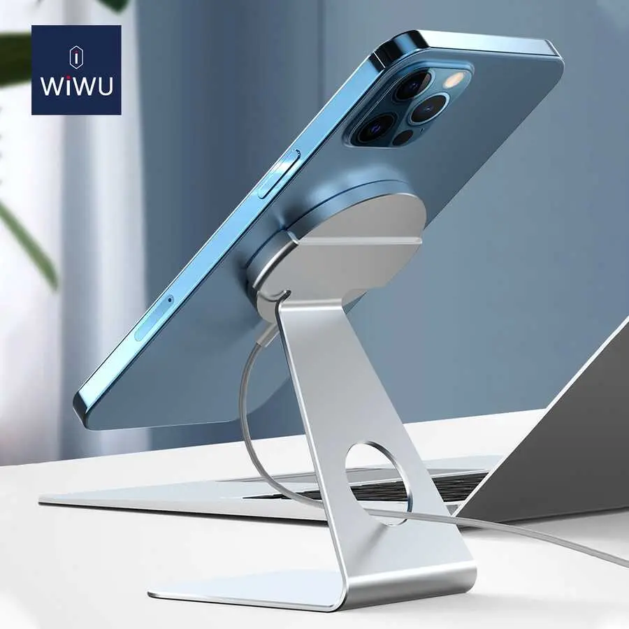 Wiwu ZM303 MagSafe Şarj Standı, Alüminyum Gövdeli Telefon Tutucu