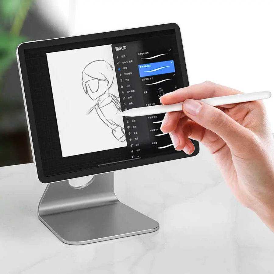 Wiwu ZM307 Masaüstü Tablet Standı, 360 Derece Dönebilen ve Mıknatıslı