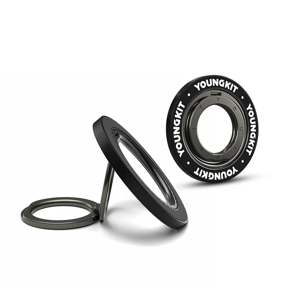 Youngkit Double Ring Manyetik 360 Derece Dönebilen Parmak Ring Stand