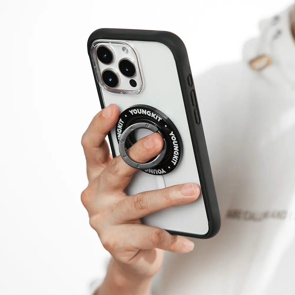 Youngkit Double Ring Manyetik 360 Derece Dönebilen Parmak Ring Stand