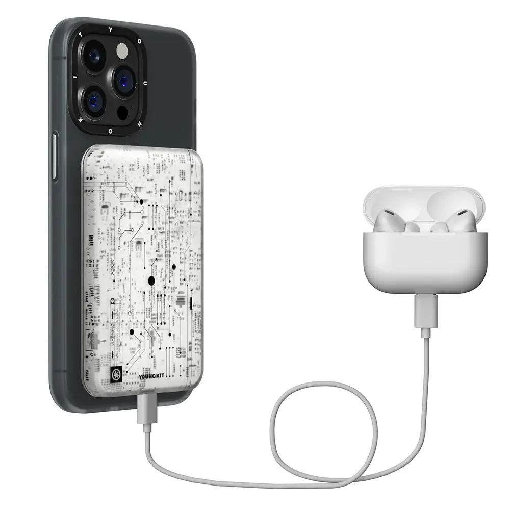 Youngkit Tech 5000 mAh Manyetik Kablosuz Powerbank, 15W