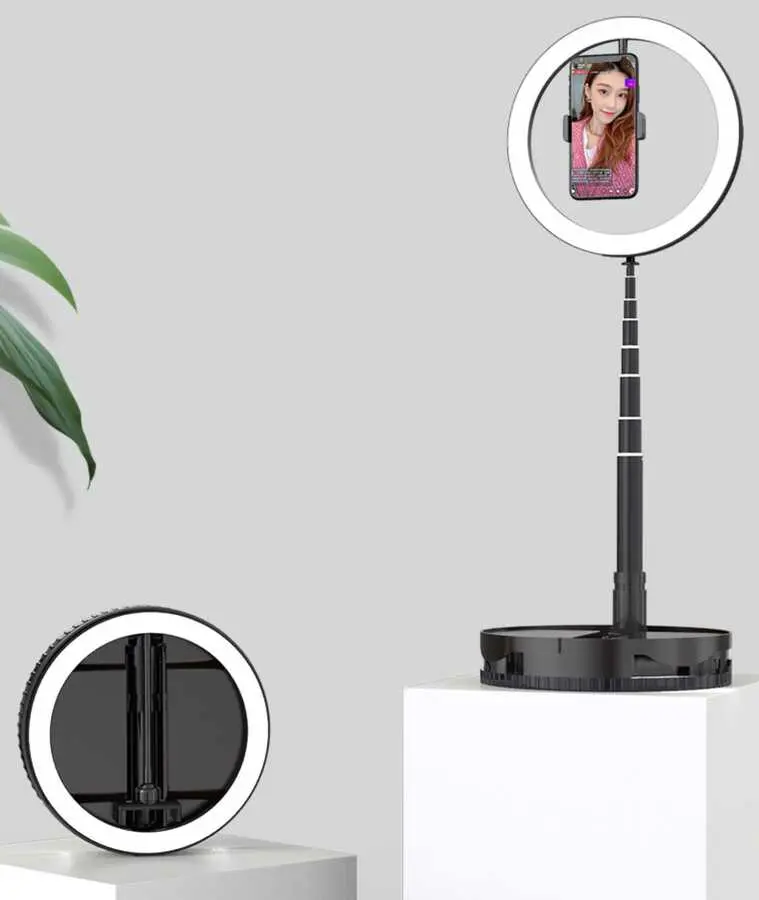 Zore 26 cm Katlanabilir Işıklı Telefon Tutucu Ring Light