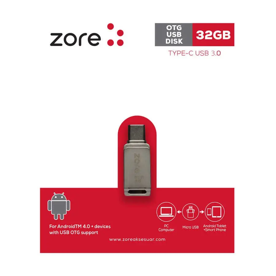 Zore 3.0 Type-C Metal OTG 32 GB USB Bellek