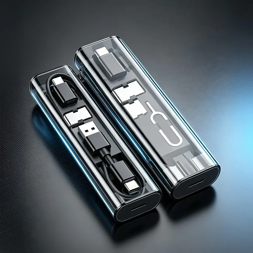 Zore 5in1 Type-C to Type-C PD Kablolu 60W Çevirici Adaptör Seti, Saklama Kutulu