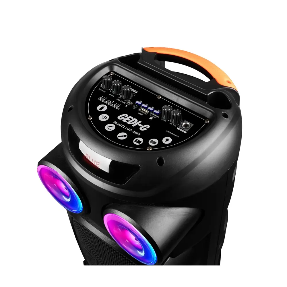 Zore GD-2887 Mikrofonlu RGB TWS Bluetooth Karaoke Hoparlör, 8 inç