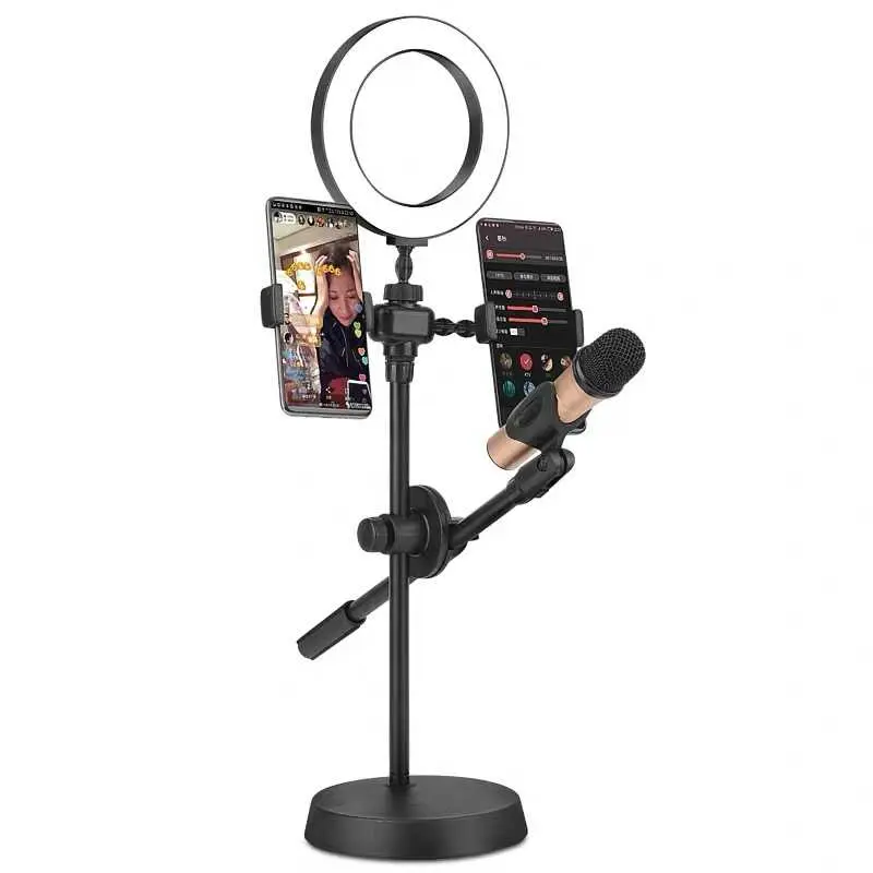 Zore Dual Big Light Işıklı Telefon Tutucu, 16 cm Ring Light