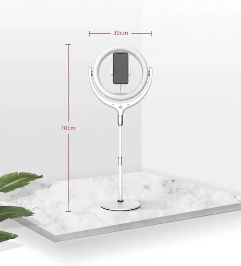 Zore F-537 30 cm Işıklı Telefon Tutucu Ring Light