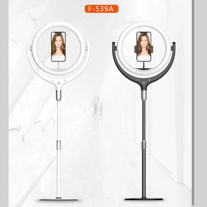 Zore F-539A Işıklı Telefon Tutucu Ring Light, 30 cm Çap ve 96 LED