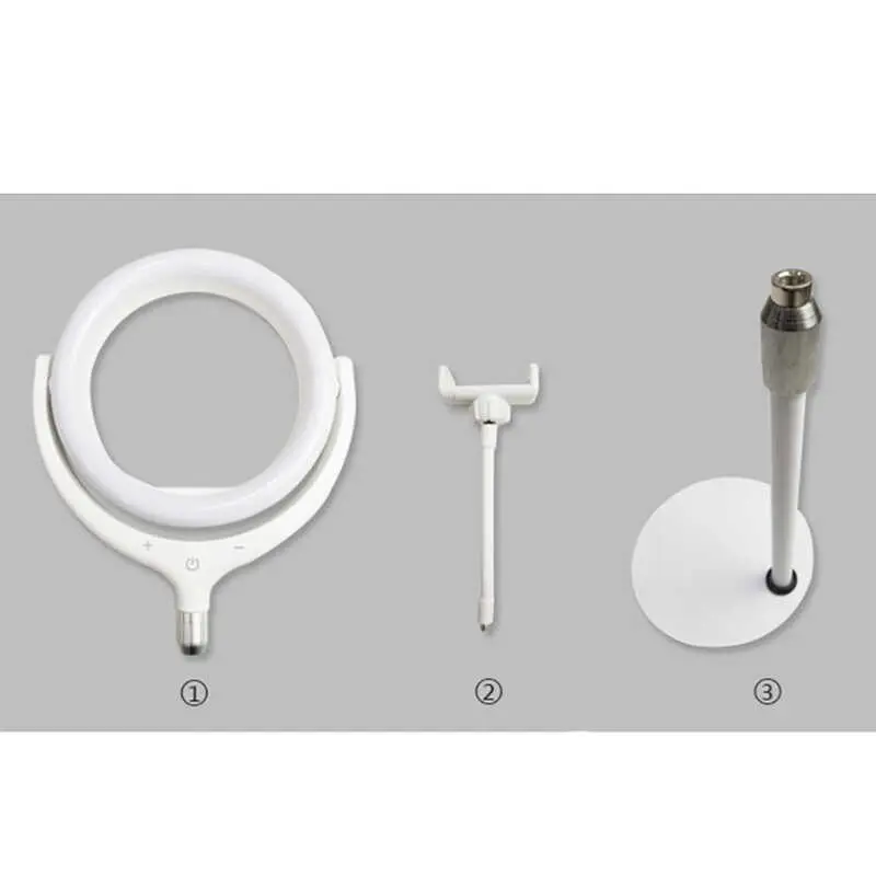 Zore F-539A Işıklı Telefon Tutucu Ring Light, 30 cm Çap ve 96 LED