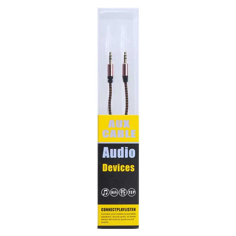 Zore Kutulu 03 Aux Ses Kablosu, 3.5 mm Girişli ve Örgülü Tasarım