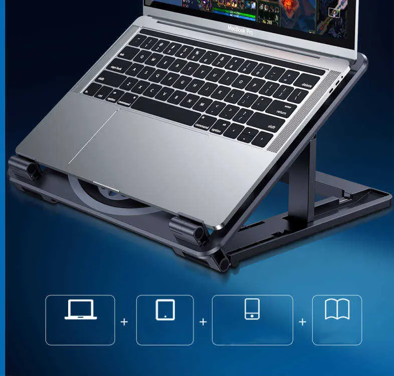 Zore HZ-01 Fanlı Laptop Standı, 6 Açılı ve Sessiz Soğutma