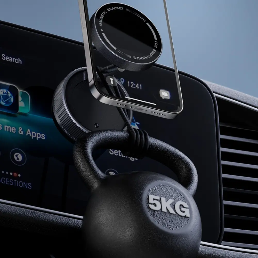 Zore K10A Vakum Özellikli Manyetik Telefon Tutucu, 360° Dönebilen