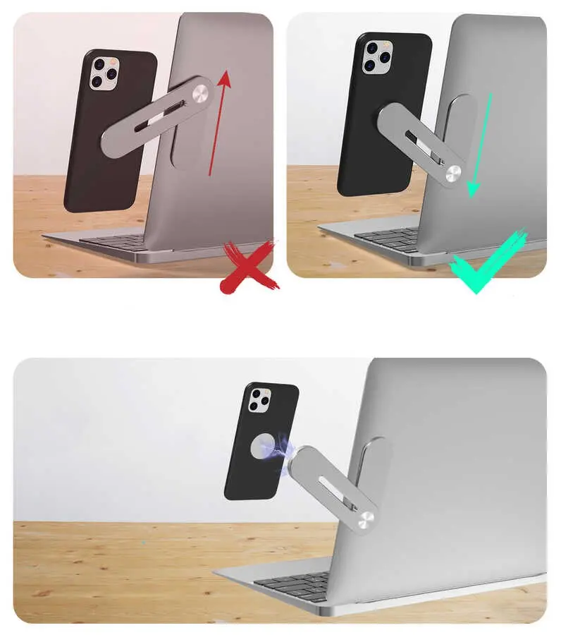 Zore SJ05 Laptop ve Monitör Telefon Tutucu, Manyetik ve Dönebilen