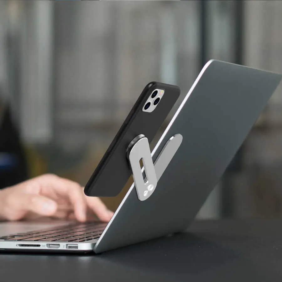 Zore SJ05 Laptop ve Monitör Telefon Tutucu, Manyetik ve Dönebilen