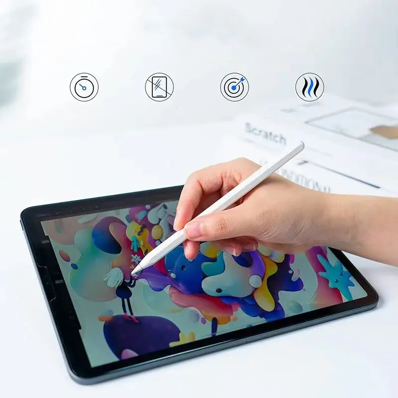 Zore Pencil 09 iPad Uyumlu Manyetik Şarjlı Dokunmatik Çizim Kalemi - Beyaz