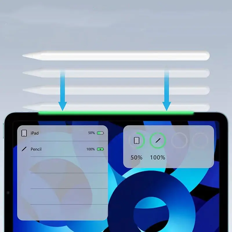 Zore Pencil 09 iPad Uyumlu Manyetik Şarjlı Dokunmatik Çizim Kalemi - Beyaz