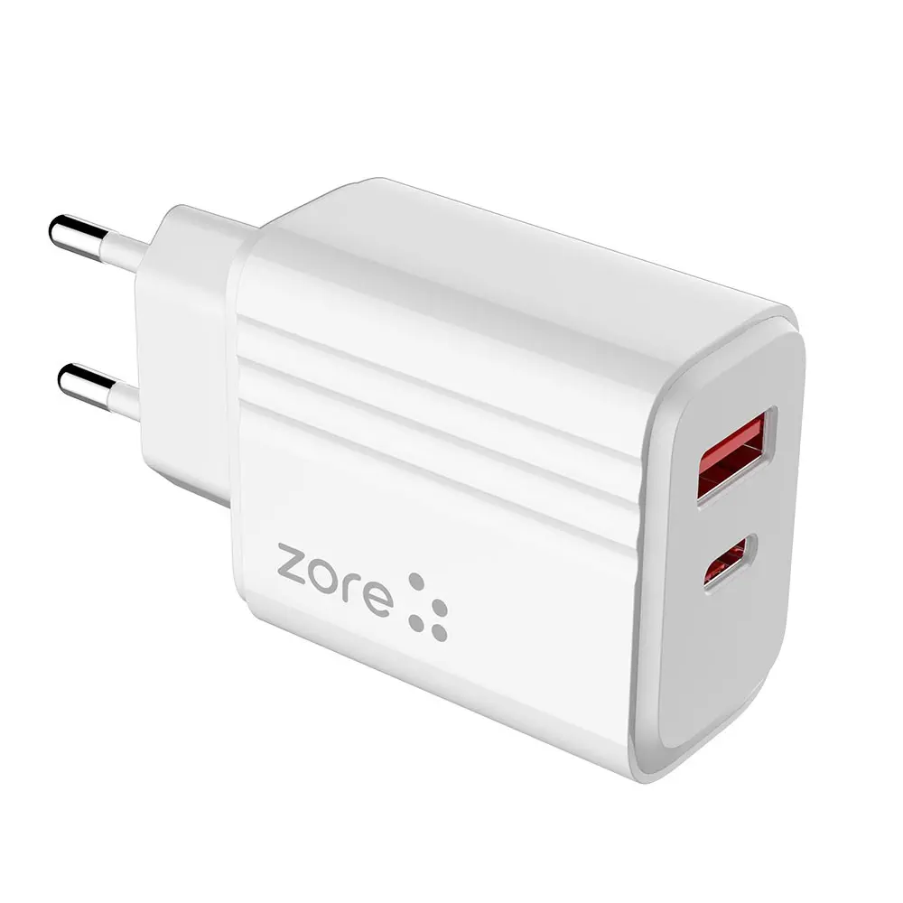 Zore Play Serisi PL08 Type-C to Lightning 2'si 1 Arada 20W PD Seyahat Şarj Aleti