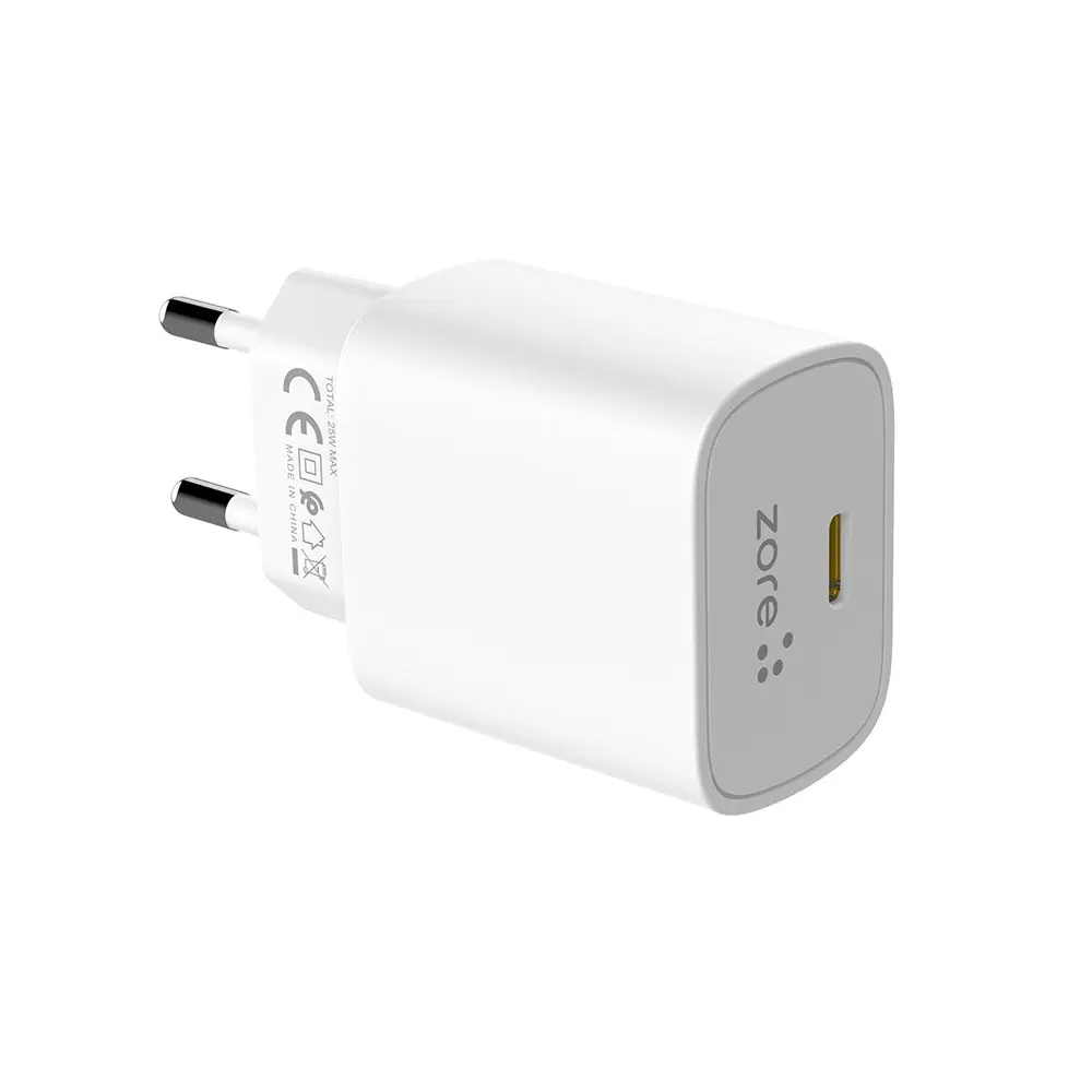 Zore Play Serisi PL09 25W Type-C Şarj Adaptörü, Kompakt Tasarım