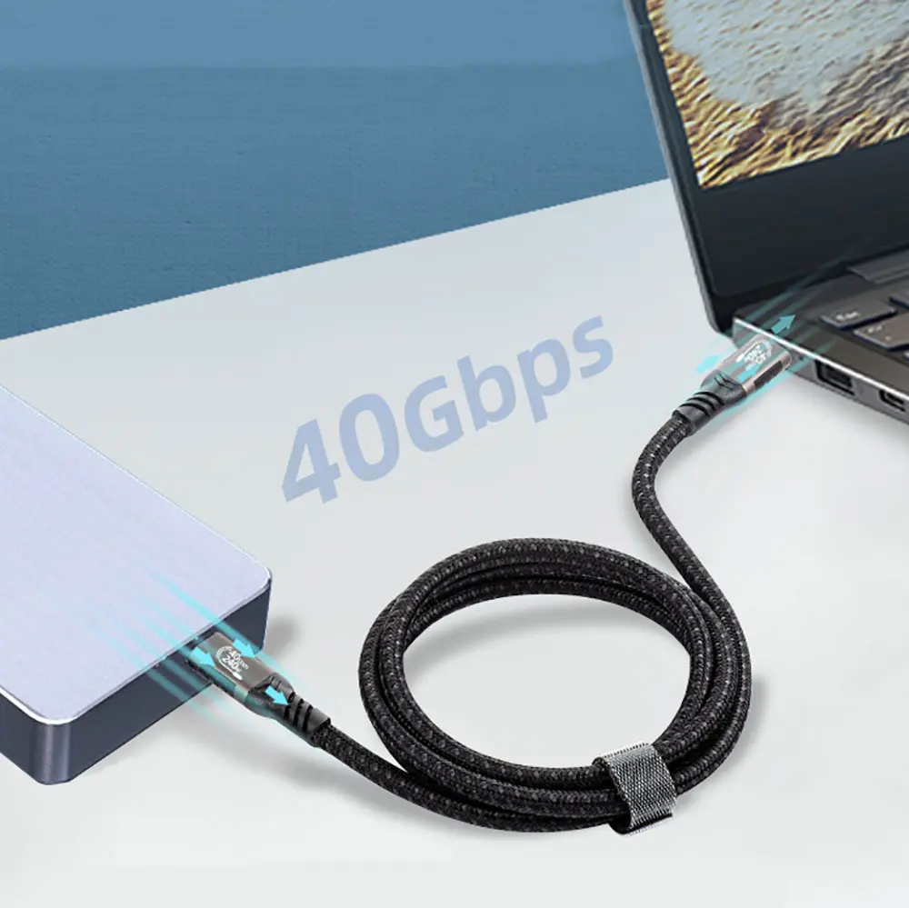 Zore QG01 Type-C to Type-C USB4 Kablo, 240W PD ve 40Gbps - 1.2 m