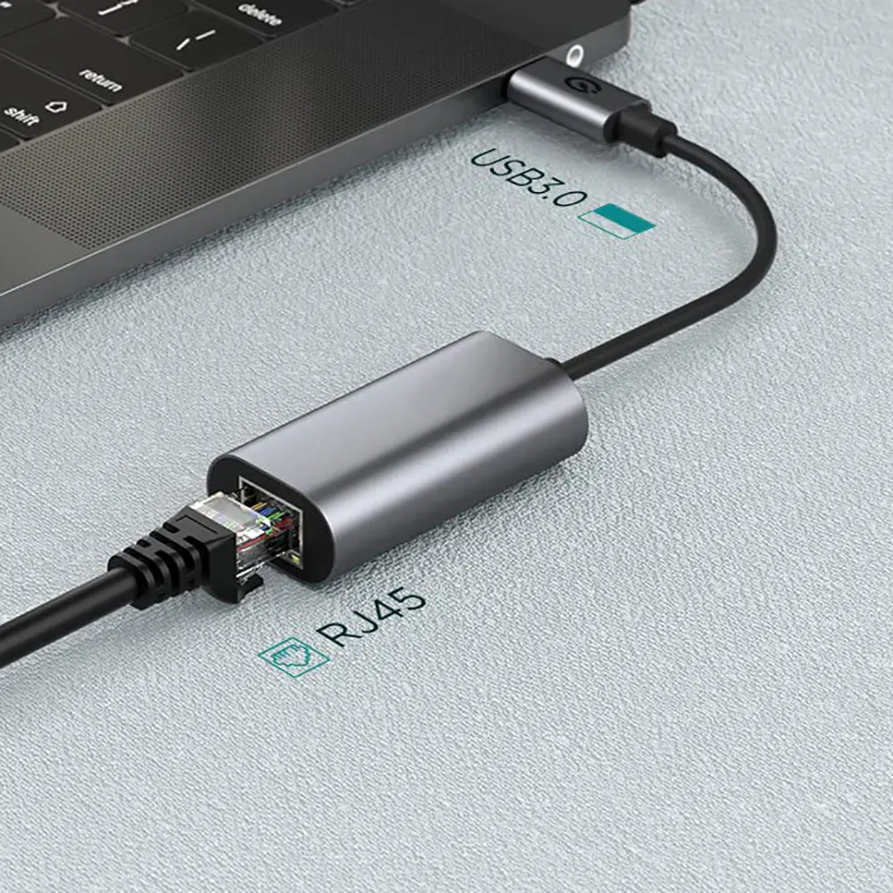 Zore QG03 USB-A to RJ45 Ethernet Dönüştürücü Kablo, 1000Mbps