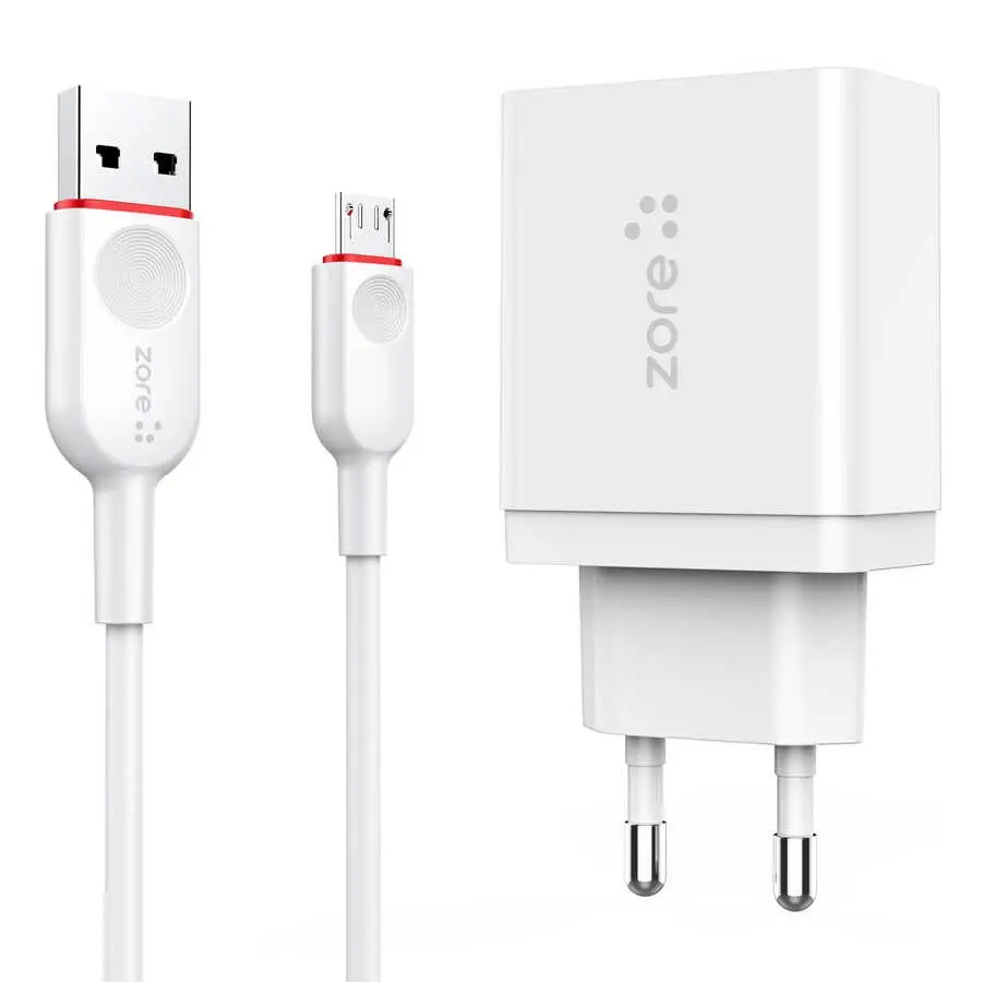 Zore XMac ZR-X2 Micro 2 in 1 Şarj Seti, USB-A ve PD Çıkışlı
