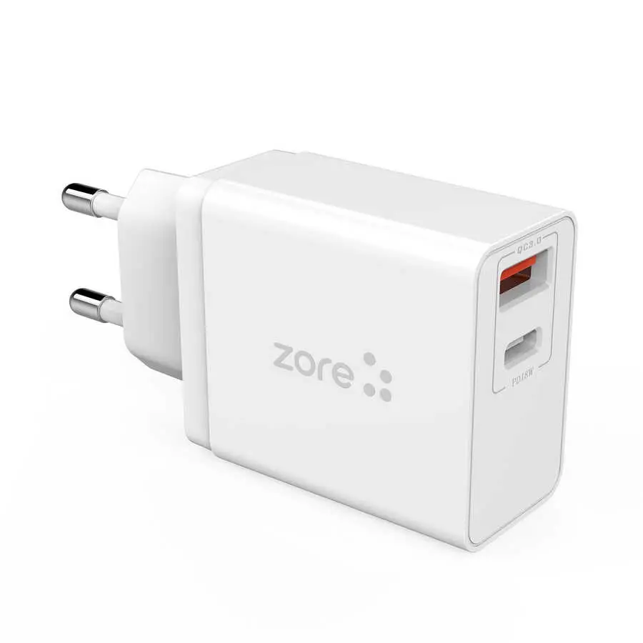 Zore XMac ZR-X2 Micro 2 in 1 Şarj Seti, USB-A ve PD Çıkışlı
