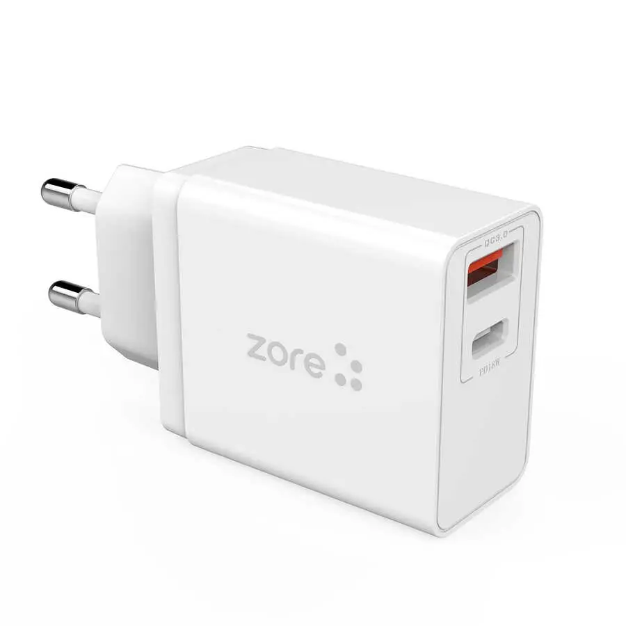 Zore XMac Serisi ZR-X2 USB-A ve PD Çıkışlı Şarj Adaptörü