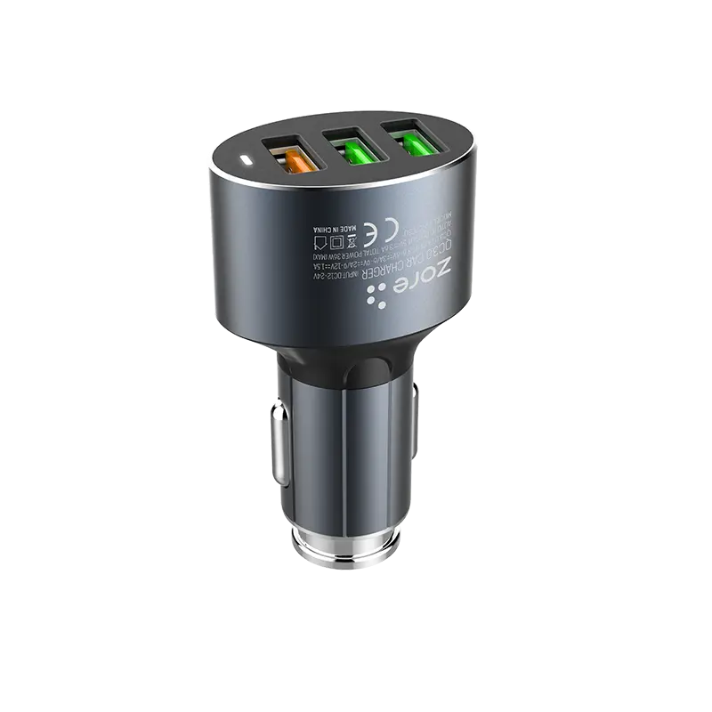 Zore ZR-C703Q Micro 2'si 1 Arada Araç Şarj Seti, 36 W QC 3.0
