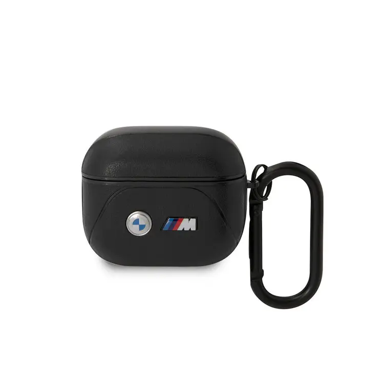 AirPods 3. Nesil Kılıf, BMW Lisanslı PU Deri Tasarım - Siyah