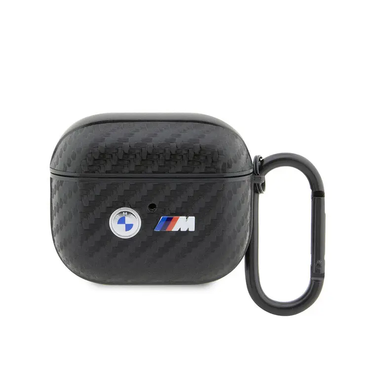 AirPods 3. Nesil Kılıf, Karbon Fiber Tasarımlı Çift Metal Logolu - BMW