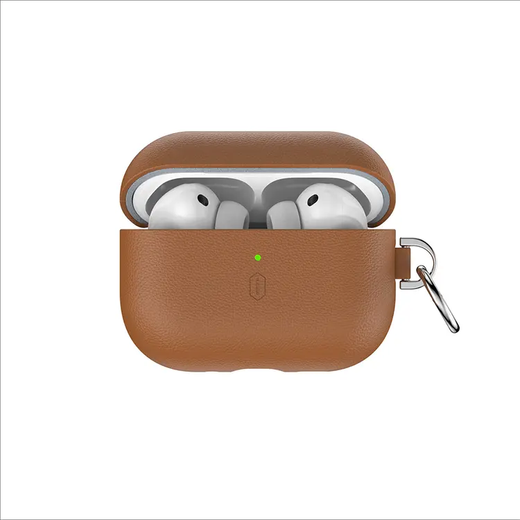 AirPods Pro 3 Deri Kılıf, Parmak İzi Bırakmayan - Wiwu HC-201