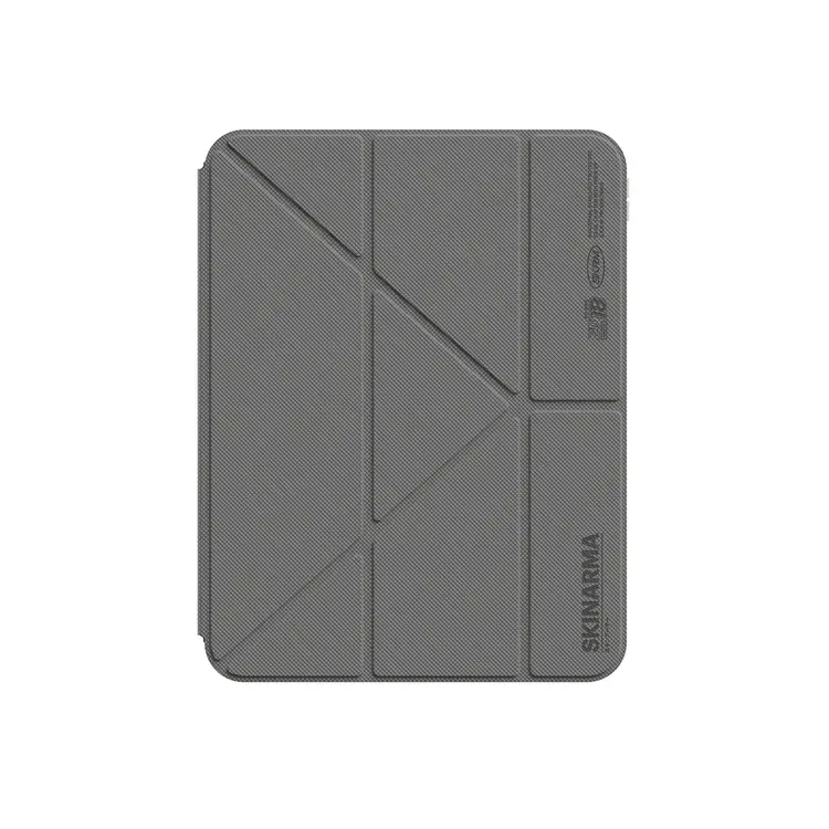 Apple iPad 11.Nesil 2025 Kılıf Skinarma Kalemlikli Arkası Şeffaf Standlı Magnetik Zeta Kılıf