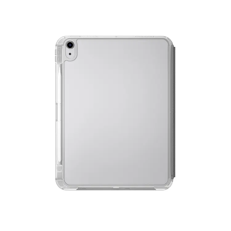 Apple iPad 11.Nesil 2025 Kılıf Skinarma Kalemlikli Arkası Şeffaf Standlı Magnetik Zeta Kılıf