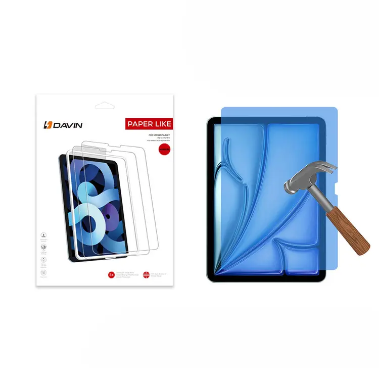 iPad Air 13" (M3) Kağıt Hisli Mat Ekran Koruyucu - Davin Paper Like