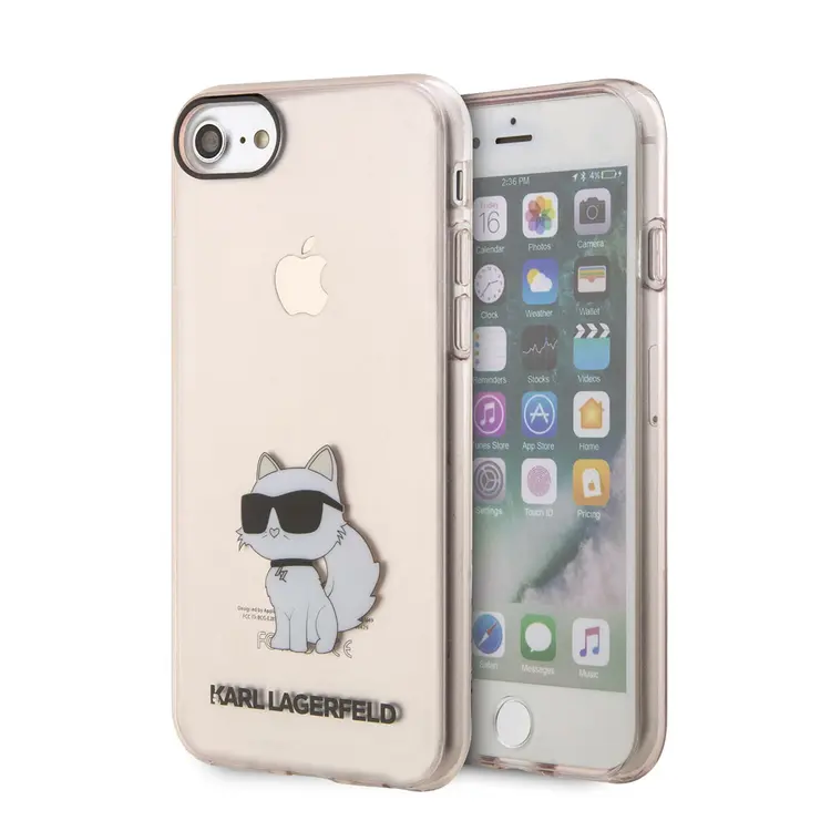 iPhone 7 Şeffaf Kılıf, Choupette Desenli - Karl Lagerfeld