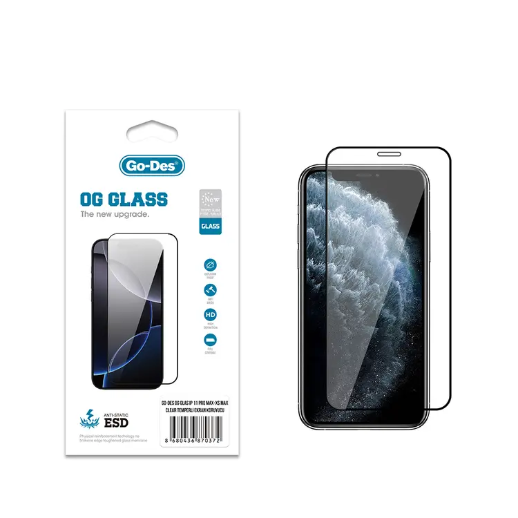 iPhone 11 Pro Max Temperli Cam Ekran Koruyucu - Go Des OG Glass