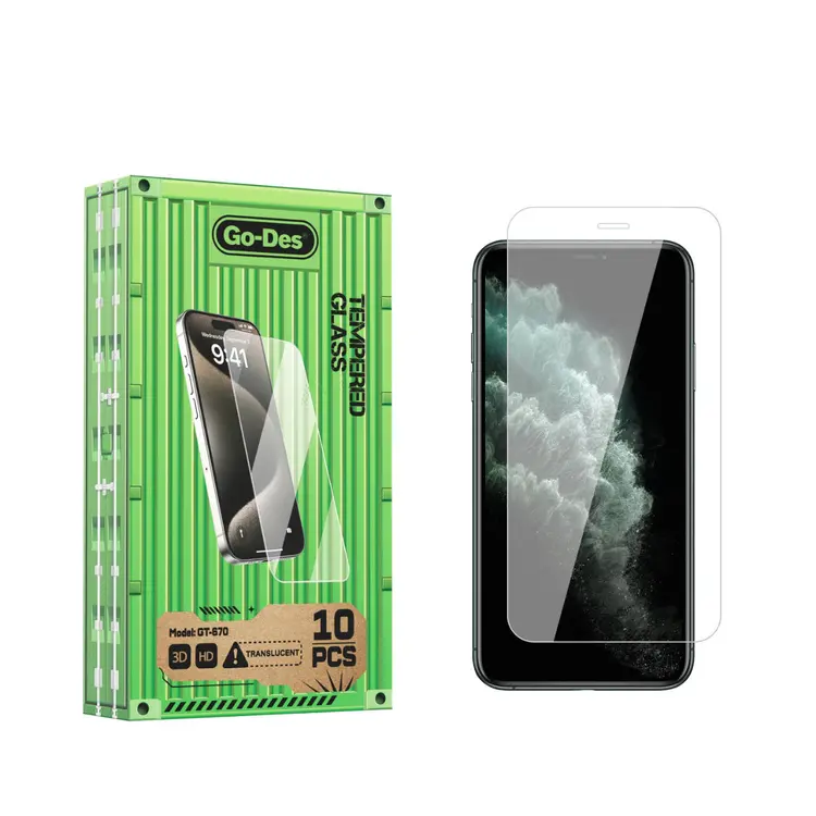 iPhone 11 Pro Max 9H Oleofobik Bom Glass Ekran Koruyucu - Go Des