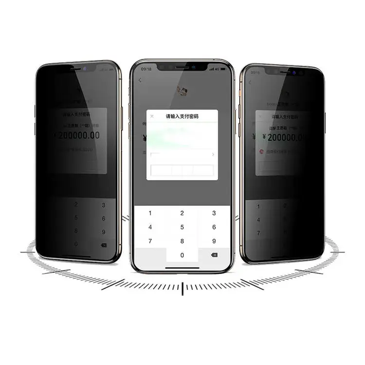 iPhone 12 Uyumlu 5D Privacy Cam Ekran Koruyucu - Davin