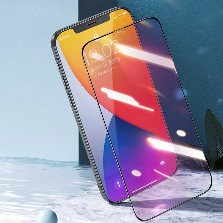 iPhone 12 Pro Tam Kaplamalı Mavi Işık Filtreli Ekran Koruyucu - Benks KR Pro